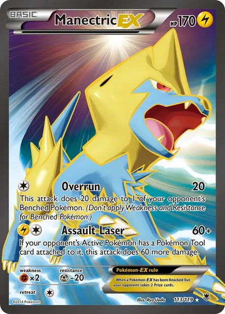 Manectric EX, Pokémon card PHF 113 — Phantom Forces set