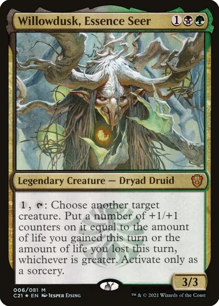 Willowdusk, Essence Seer, Magic card C21 6 — Commander 2021 set