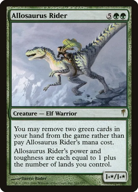 Allosaurus Rider, Magic card CSP 101 — Coldsnap set