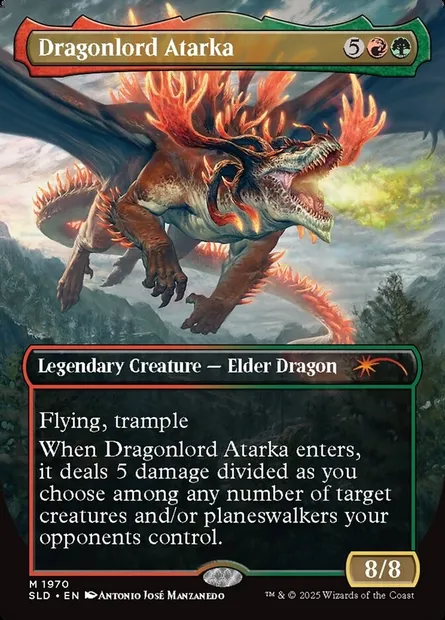 Dragonlord Atarka // Dragonlord Atarka, Magic card SLD 1970 — Secret Lair Drop set