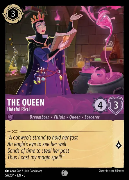 The Queen - Hateful Rival, Disney Lorcana card CH3-057 — Into the Inklands set