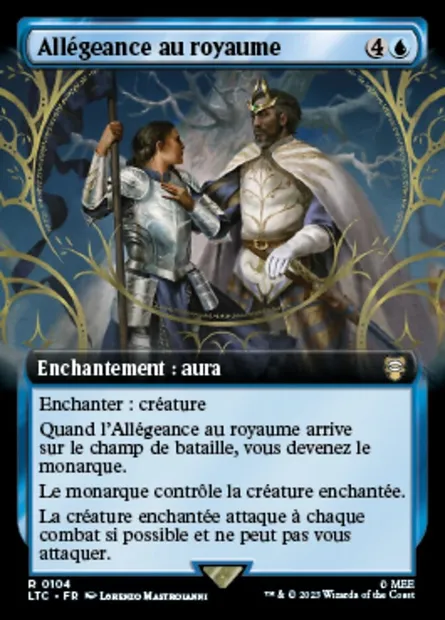 Allégeance au royaume, carte Magic LTC 104 — extension Tales of Middle-earth Commander