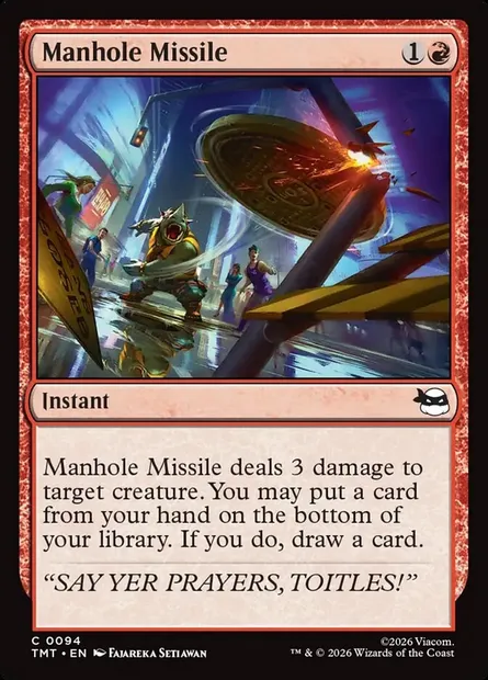 Manhole Missile, Magic card TMT 94 — Teenage Mutant Ninja Turtles set