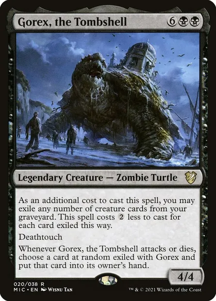 Gorex, the Tombshell, Magic card MIC 20 — Midnight Hunt Commander set