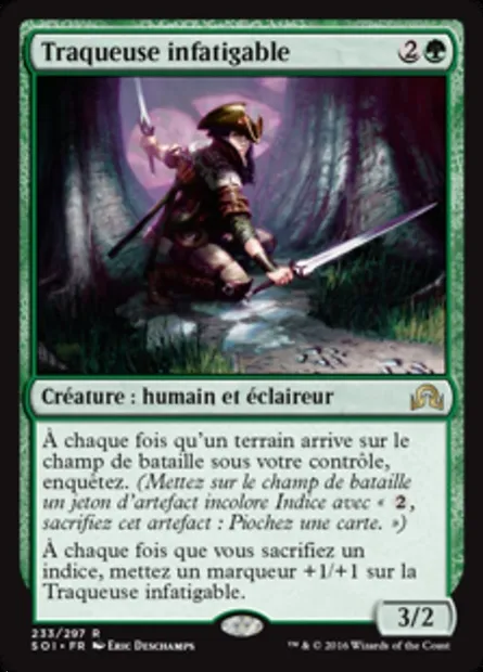 Traqueuse infatigable, carte Magic SOI 233 — extension Ténèbres sur Innistrad