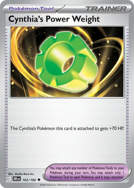 Cynthia's Power Weight, Pokémon card DRI 162 — Destined Rivals set