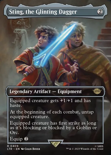 Sting, the Glinting Dagger, Magic card LTR 409 — The Lord of the Rings: Tales of Middle-earth set
