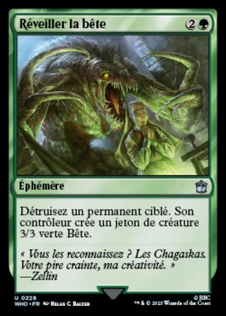Réveiller la bête, carte Magic WHO 228 — extension Doctor Who
