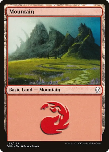 Mountain, Magic card DOM 265 — Dominaria set