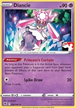 Diancie, Pokémon card PPS 068 — Play! Pokémon Prize Pack Series set