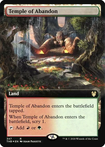 Temple of Abandon, Magic card THB 347★ — Theros Beyond Death set