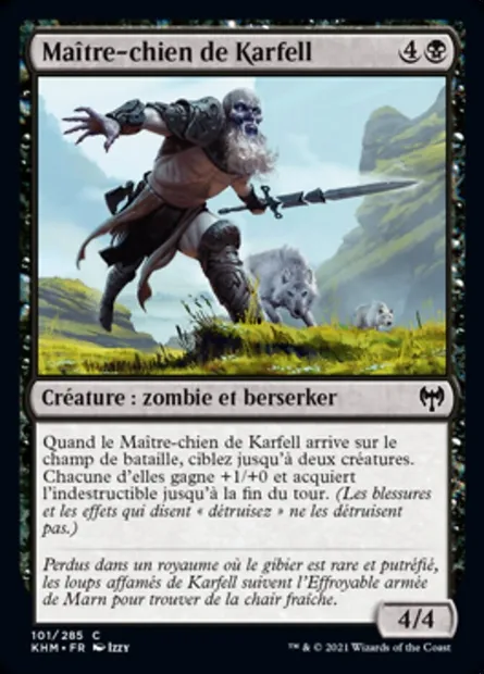 Karfell Kennel-Master, carte Magic KHM 101 — extension Kaldheim