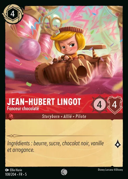Jean-Hubert Lingot - Fonceur chocolaté, carte Disney Lorcana CH5-108 — extension Ciel Scintillant
