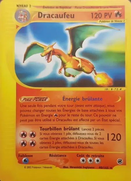 Dracaufeu, carte Pokémon EX 40 — extension Expedition