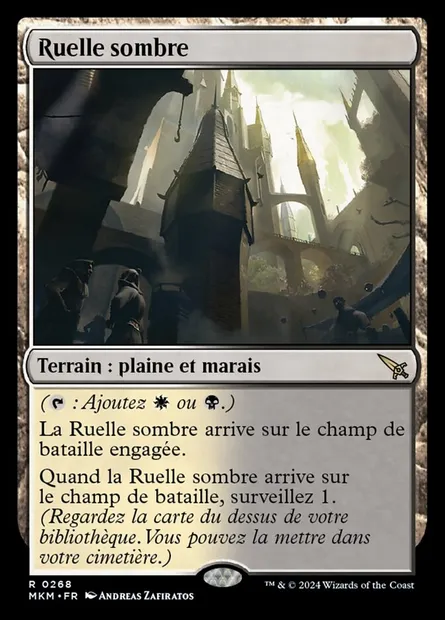 Ruelle sombre, carte Magic MKM 268 — extension Murders at Karlov Manor