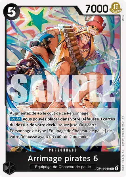 Arrimage pirates 6, carte One Piece OP15-088 — extension AVENTURE SUR L'ÎLE DE DIEU
