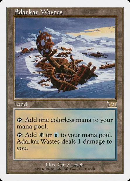 Adarkar Wastes, Magic card 6ED 319 — Classic Sixth Edition set
