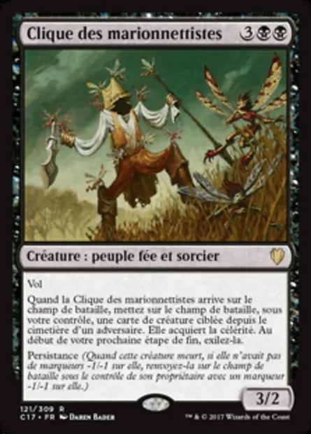 Clique des marionnettistes, carte Magic C17 121 — extension Commander 2017