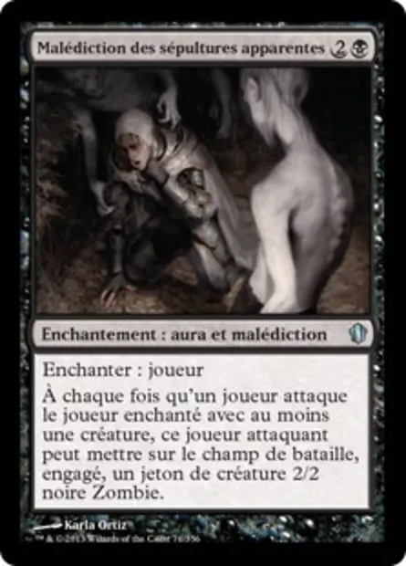 Malédiction des sépultures apparentes, carte Magic C13 71 — extension Commander 2013