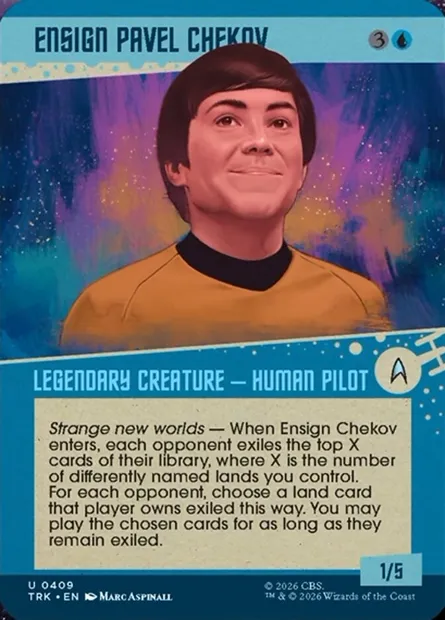 Ensign Pavel Chekov, carte Magic TRK 409 — extension Star Trek