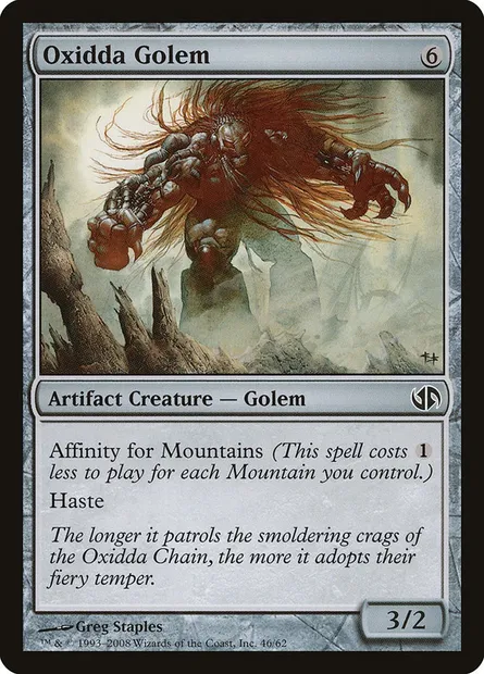 Oxidda Golem, Magic card DD2 46 — Duel Decks: Jace vs. Chandra set