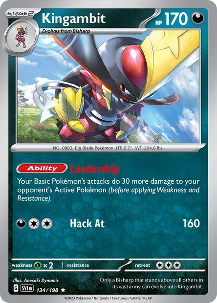 Kingambit, Pokémon card SVI 134 — Scarlet & Violet set