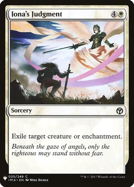 Iona's Judgment, Magic card PLST IMA-25 — The List set