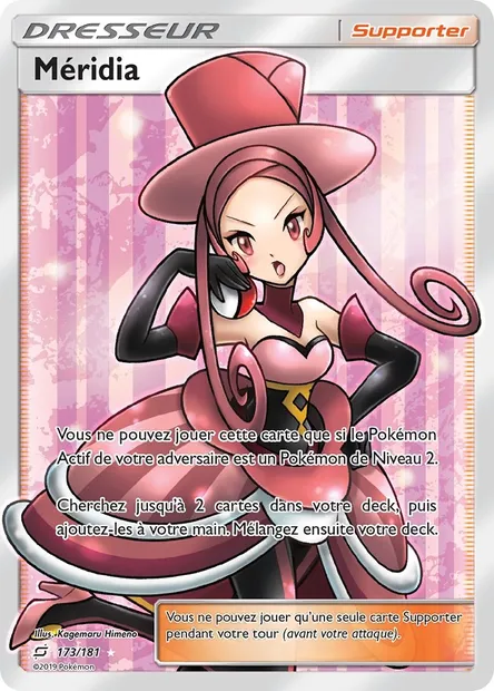 Méridia, carte Pokémon TEU 173 — extension Duo de Choc