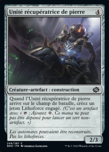 Unité récupératrice de pierre, carte Magic BRO 248 — extension La Guerre Fratricide