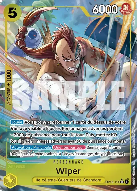 Wiper, carte One Piece OP15-114 — extension AVENTURE SUR L'ÎLE DE DIEU