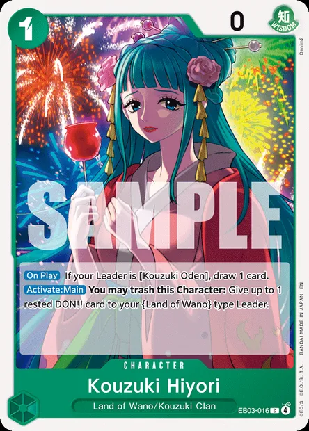 Kouzuki Hiyori, One Piece card EB03-016 — ONE PIECE HEROINES EDITION set