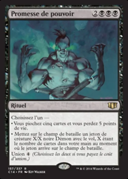 Promesse de pouvoir, carte Magic C14 157 — extension Commander 2014