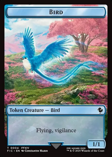 Bird, carte Magic TFIC 4 — extension Final Fantasy Commander Tokens