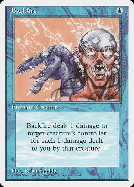 Backfire, Magic card 4ED 62 — Fourth Edition set