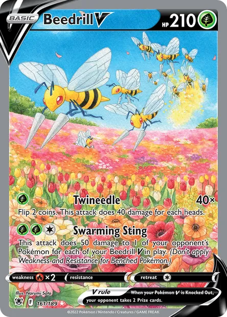 Beedrill V, Pokémon card ASR 161 — Astral Radiance set