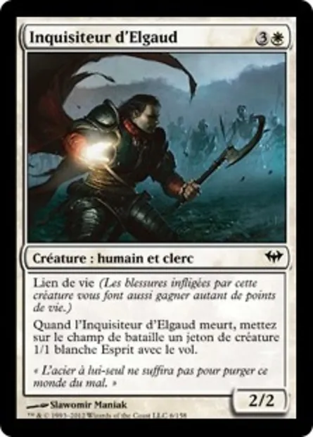 Inquisiteur d'Elgaud, carte Magic DKA 6 — extension Obscure Ascension