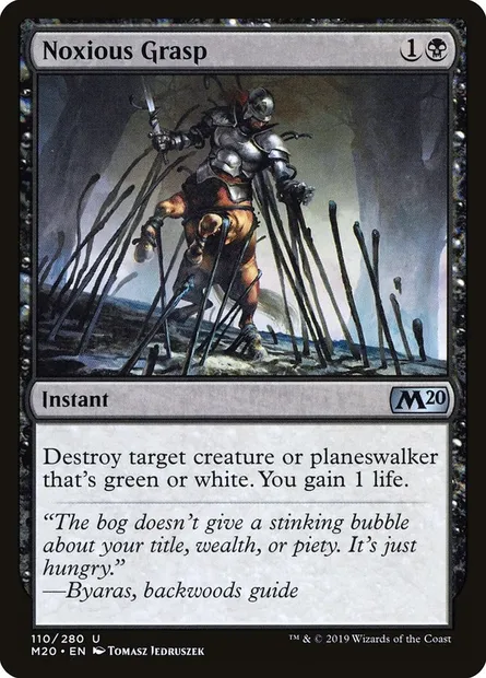 Noxious Grasp, Magic card M20 110 — Core Set 2020 set