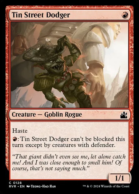 Tin Street Dodger, Magic card RVR 128 — Ravnica Remastered set
