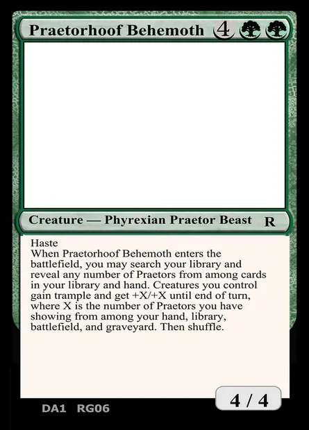 Praetorhoof Behemoth, carte Magic UNK RG06a — extension Unknown Event