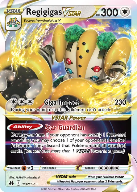 Regigigas VSTAR, Pokémon card CRZ 114 — Crown Zenith set