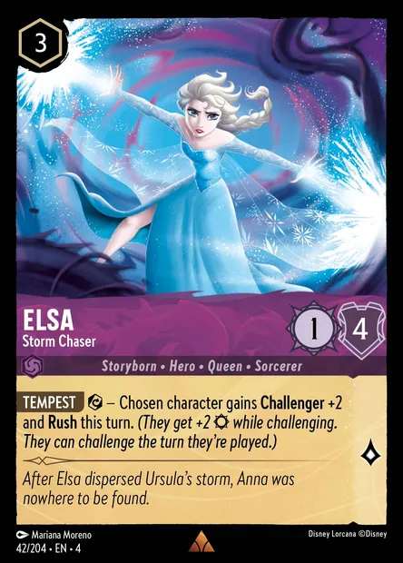 Elsa - Storm Chaser, Disney Lorcana card CH4-042 — Ursula's Return set