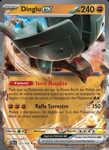 Dinglu-ex, carte Pokémon PAL 127 — extension Évolutions à Paldea