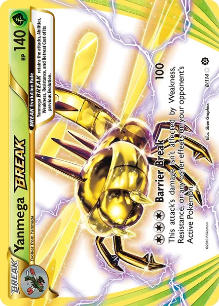 Yanmega BREAK, Pokémon card STS 8 — Steam Siege set