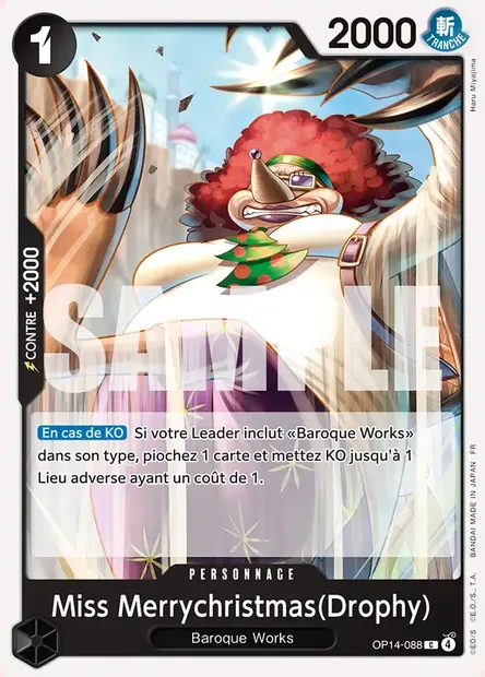 Miss Merrychristmas(Drophy), carte One Piece OP14-088 — extension LES SEPT DE LA MER D'AZUR