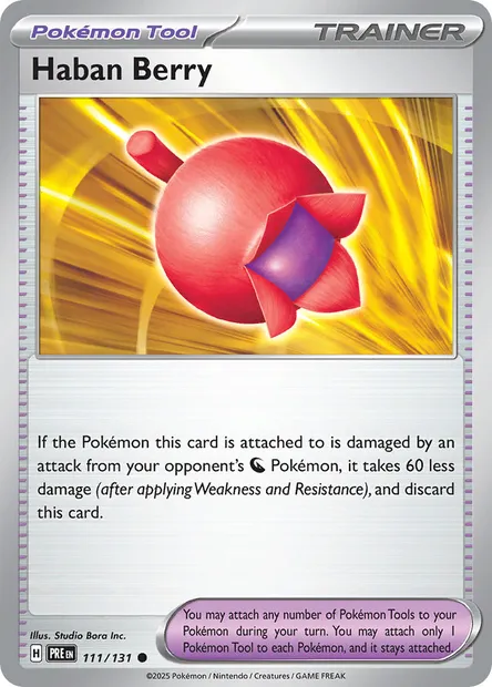 Haban Berry, Pokémon card PRE 111 — Prismatic Evolutions set