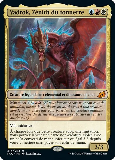 Vadrok, Zénith du tonnerre, carte Magic IKO 214 — extension Ikoria: Lair of Behemoths