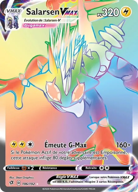 Salarsen VMAX, carte Pokémon RCL 196 — extension Clash des Rebelles