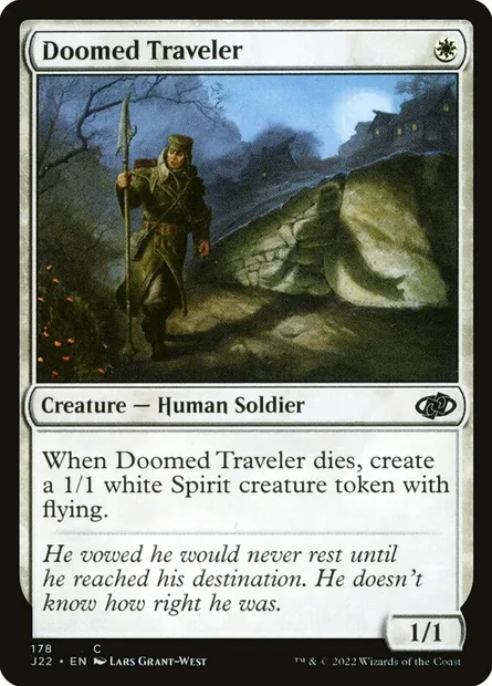 Doomed Traveler, Magic card J22 178 — Jumpstart 2022 set