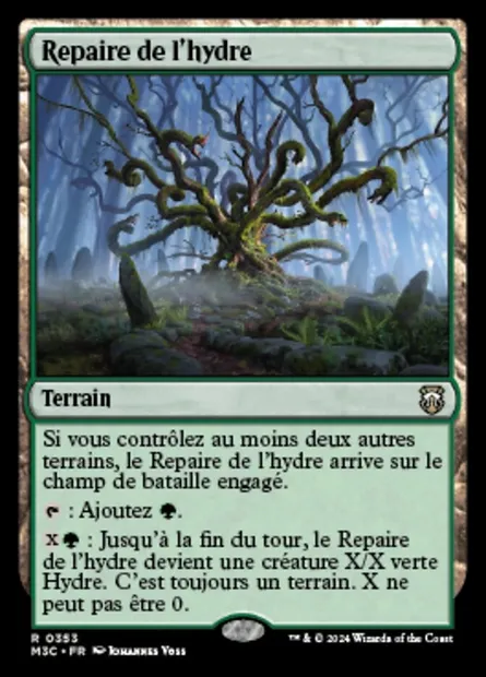 Repaire de l'hydre, carte Magic M3C 353 — extension Modern Horizons 3 Commander