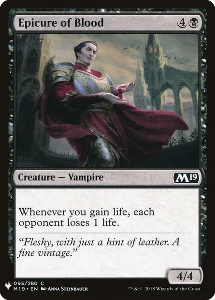 Epicure of Blood, Magic card PLST M19-95 — The List set